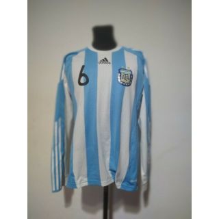 Argentina Soccer Jersey Adidas Formotion 2010/11 Size L Long Sleeves Match Worn