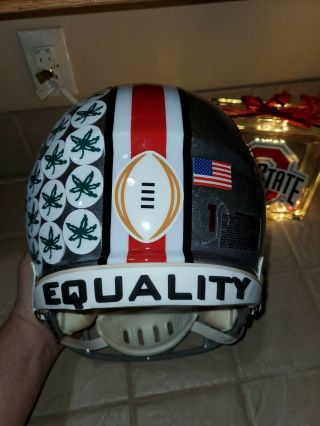 CFP Justin Fields Ohio State Buckeyes Riddell Speed football helmet Equality 3d 4