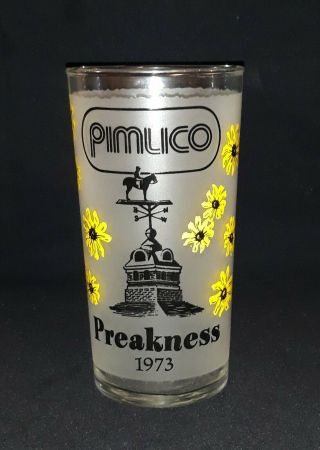 1973 Pimlico Preakness Stakes Glass Secretariat Triple Crown