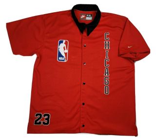 Vintage 90s Nike Chicago Bulls Michael Jordan Warm Up Shooting Shirt 2xl Nba