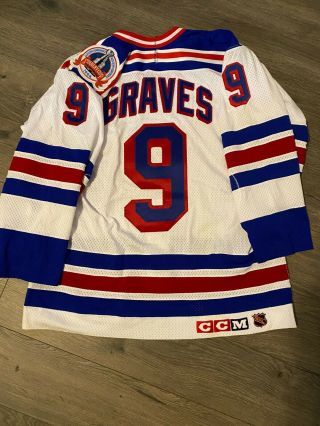 Adam Graves York Rangers 1994 Stanley Cup Authentic Ccm Jersey 48