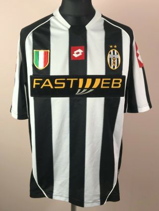 Davids 26 Juventus 2002/2003 Lotto Home Match Worn Shirt Men 