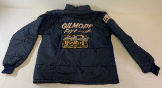 Vintage Gilmore Foyt Racing Dark Blue Pit Crew Jacket/coat Size L Coyote,  Aj