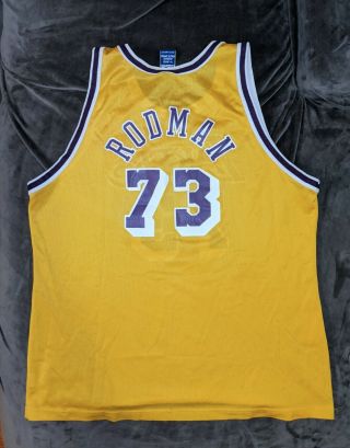Dennis Rodman Los Angeles Lakers Champion Jersey 48 Xl Nba Mavericks Bulls Kobe