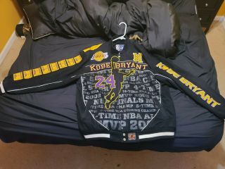Kobe Bryant Jh Design Lakers Nba Cotton Twill Jacket Black/gold Size Xl