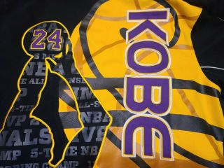 Kobe Bryant JH Design Lakers NBA Cotton Twill Jacket Black/Gold Size XL 5