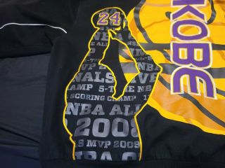 Kobe Bryant JH Design Lakers NBA Cotton Twill Jacket Black/Gold Size XL 6