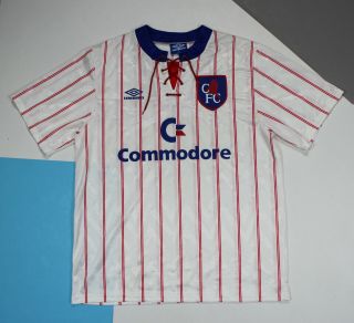 Vintage 1992 - 1994 Chelsea Away Football Shirt Jersey Commodore (size Xl)