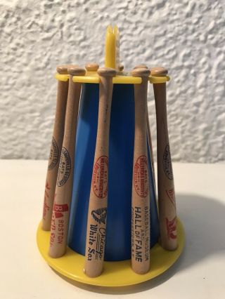 VINTAGE 1960s AMERICAN LEAGUE MINIATURE WOODEN BATS BANK - from Cooperstown 2