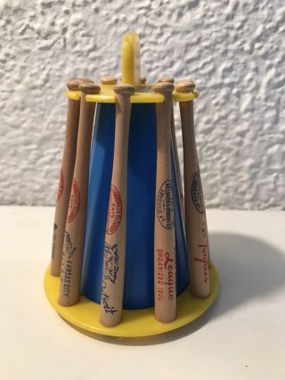 VINTAGE 1960s AMERICAN LEAGUE MINIATURE WOODEN BATS BANK - from Cooperstown 3