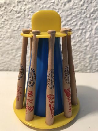 VINTAGE 1960s AMERICAN LEAGUE MINIATURE WOODEN BATS BANK - from Cooperstown 4
