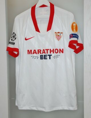 Match Worn Shirt Sevilla Spain Champions League 2020 - 21 Espanyol Size L