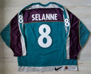 Teemu Selanne Authentic 1997 Anaheim Mighty Ducks Nike Alternate Away Jersey