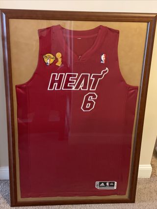 Lebron James Miami Heat Framed Jersey