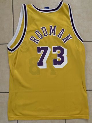 Champion Dennis Rodman Los Angeles Lakers 73 Jersey Sz 40