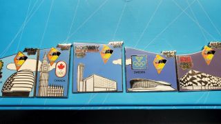 Jet Set Sports Olympic Pin Set.  10 Pin Set.  In A Display Box. 5