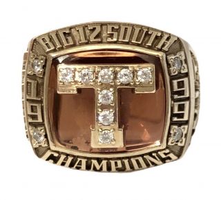 1999 Texas Longhorns Ncaa Big - 12 Champions 10k Football Championship Player Ring