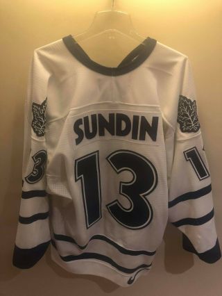 Mats Sundin Toronto Maple Leafs Vintage Nhl Nike Hockey Jersey 52 White