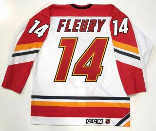 Theoren Fleury Calgary Flames 1996 Ccm Authentic Game Jersey Size 48