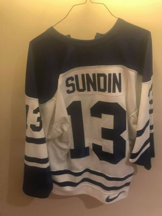 Mats Sundin Toronto Maple Leafs Vintage Nhl Nike Hockey Jersey 48 Alternate