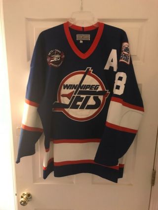 Authentic Teemu Selanne Winnipeg Jets Ccm Ultrafil Home Jersey - 48