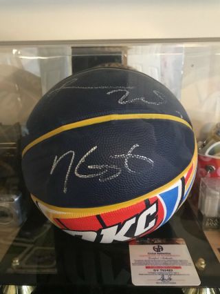 Russell Westbrook/ Kevin Durant Signed Okc Basketball Ga Authenticity