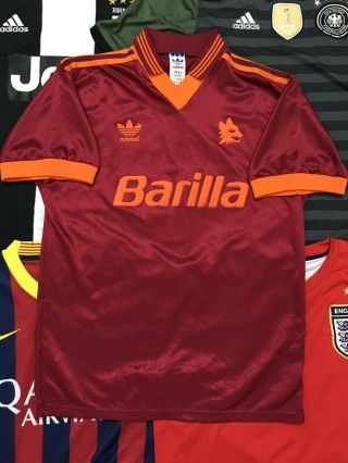 As Roma Home Jersey 1992 1993 Maglia Home Adidas Match Or Player Issue 100 Auth