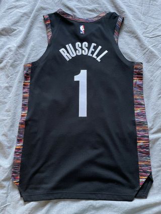 2018 - 19 D’Angelo Russell Brooklyn Nets Authentic City Edition Jersey 44 Nike 2