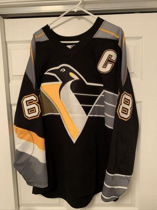 Pittsburgh Penguins Jaromir Jagr Starter Authentic Robo Penguins Jersey Size52r