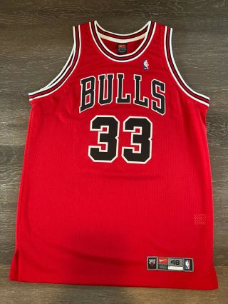 100 Authentic Scottie Pippen Vintage Nike 97 98 Bulls Jersey Size Xl 48 Mens