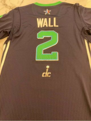 JOHN WALL 2017 NBA All - Star game adidas authentic pro cut jersey L wizards 4