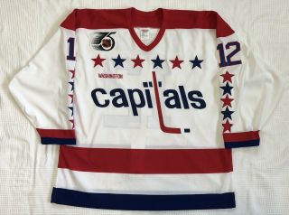 Authentic 1991 - 92 Ccm Washington Capitals Peter Bondra Home Hockey Jersey Size 5