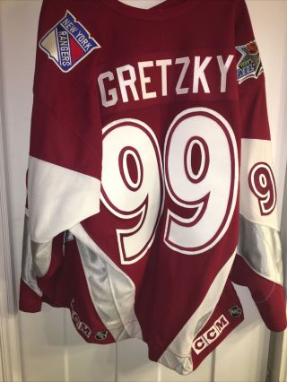 Wayne Gretzky Authentic Double Ccm Jersey 1999 All Star Game Rangers Sz 56