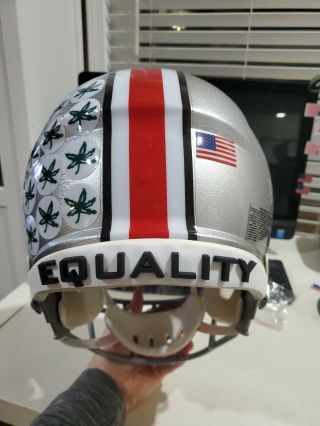 2020 Ohio State Buckeyes Riddell Speed Football Helmet Equality 3d Bumper Visor