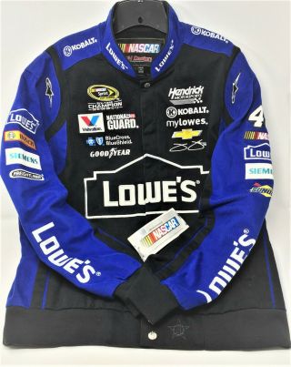 Jimmie Johnson Lowes 48 Nascar Racing Jacket Blue And Black