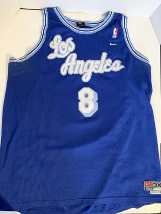 Authentic Nike Kobe Bryant Los Angeles Lakers Blue Vintage Retro Jersey 3 Xl