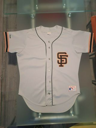 Authentic San Francisco Giants Rawlings Road Jersey Sz 46 Willie Mays 24