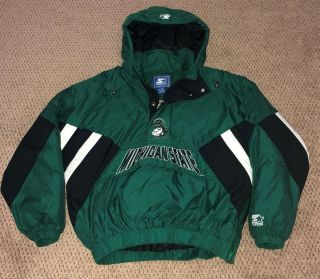 Michigan State Starter Jacket Coat Size Xl Vtg Vintage Spartans Sparty