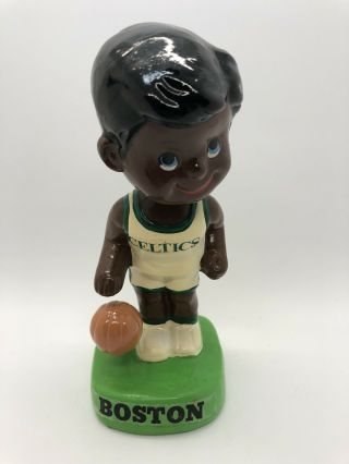 Boston Celtics Vintage 1960s Bobblehead Boston Celtics Black Lil Dribbler Bobble