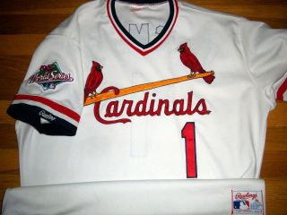 1987 St.  Louis Cardinals Ozzie Smith Authentic Game Jersey Sz 48 Rawlings Usa Ws