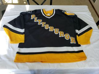 Vintage Nhl Pittsburgh Penguins Authentic Hockey Jersey Ccm Maska Black