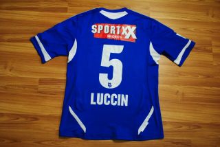 Lausanne - Sport Home Football Shirt 2011 - 2012 Match Worn And Signed Peter Luccin