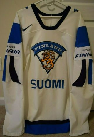 Team Suomi Finland Iihf Authentic Nike Hockey Jersey Size 62