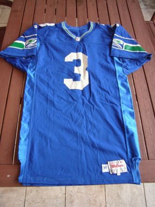1994 Wilson Rick Mirer Seattle Seahawks Pro Cut Authentic Game Jersey 46