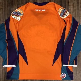 CCM Orlando Solar Bears 2015 All - Star ECHL Hockey Jersey Orange Alternate L 2