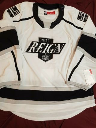 Ontario Reign Ahl Ccm Quicklite Authentic White Jersey Size 54