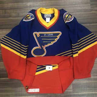 Ccm Center Ice Authentic St.  Louis Blues Trumpet Nhl Hockey Jersey Blue Away 48