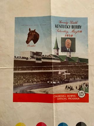 1950 Kentucky Derby Program Printers Artwork Ky Derby Churchill Downs 2