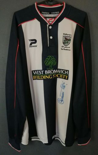 Signed Cyrille Regis West Bromwich Albion 2000/01 Soccer Football Shirt Size 2xl