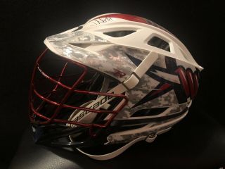 Denver Outlaws Lacrosse Game Worn Helmet 25 Jeremy Noble